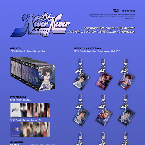 ZEROBASEONE – Never Say Never (LENTICULAR KEYRING Ver.) — zdjęcie